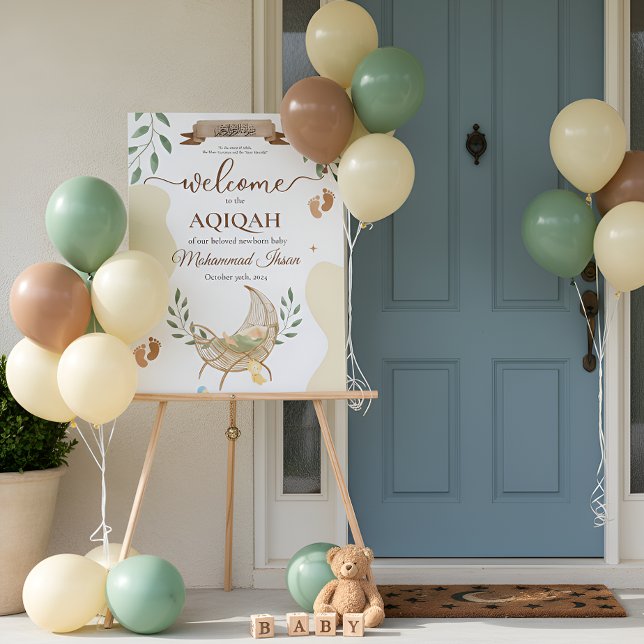 Cradle Unisex Muslim Baby Aqiqah Party Acrylschild (Von Creator hochgeladen)