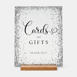 CRADS & GIFTS Silver Glitter Bridal Shower Acrylschild