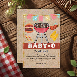 Craft Baby Q Grill Babydusche Dankeskarte