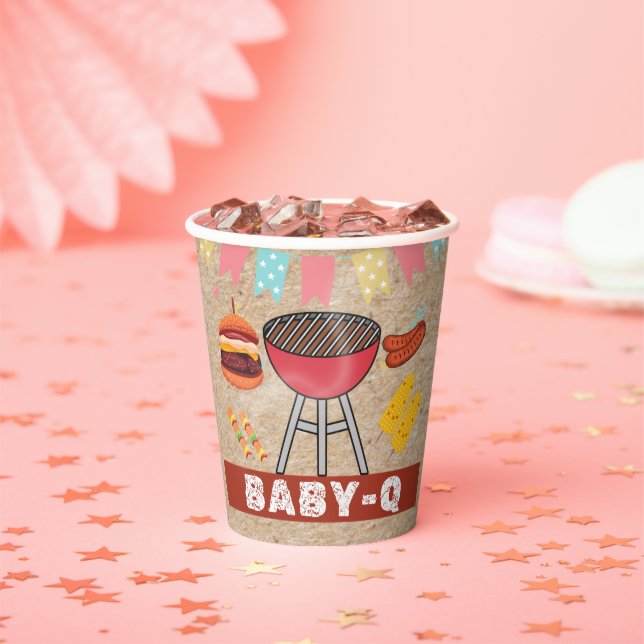 Craft Baby Q Grill Babydusche Pappbecher (Insitu)