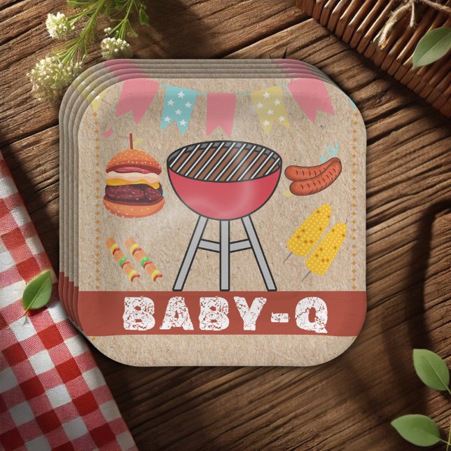 Craft Baby Q Grill Babydusche Pappteller (Von Creator hochgeladen)