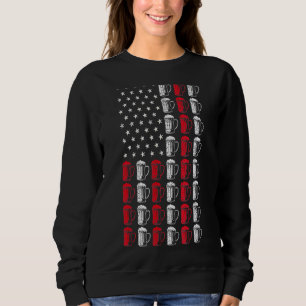 Craft Beer American Flag Patriotic 4. Juli Boo Sweatshirt