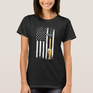 Craft Beer American Flag Usa 4. Juli Brauerei T-Shirt