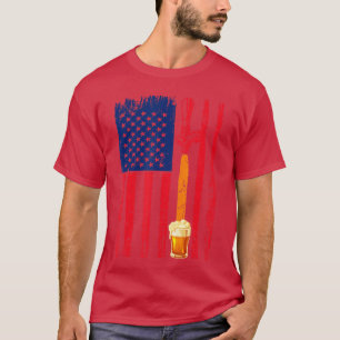 Craft Beer Amerikanische Flagge USA 4. Juli Brauer T-Shirt