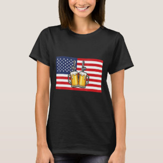 Craft Beer Brewery US Flag 4. Juli Patriotic Alco T-Shirt