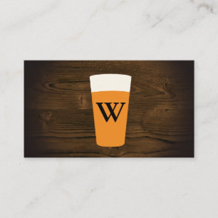 Craft Beer Holzmaserung Visitenkarte