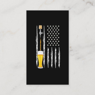Craft Beer Liebe American Flag USA 4. Juli Brauere Visitenkarte