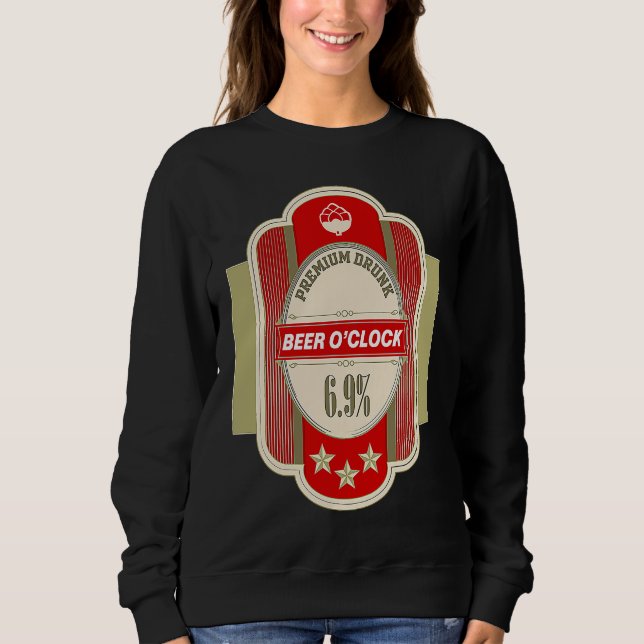 Craft Beer Lover Drinking Lazy Halloween Costume Sweatshirt (Vorderseite)