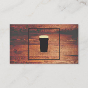 Craft Beer Rustikales Holz Quadratisches Element Visitenkarte
