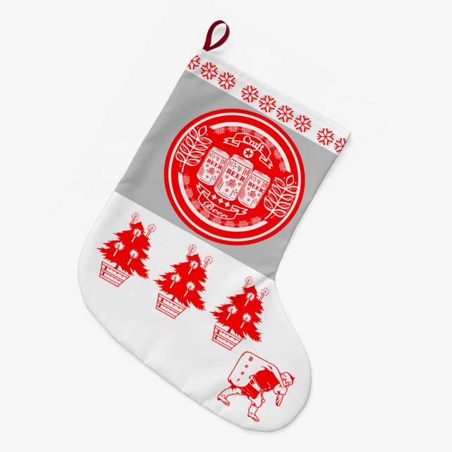 Craft Biere Weihnachten - Bier Cans R G W Großer Weihnachtsstrumpf (Vorderansicht (hängend))