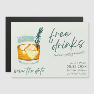 Craft Cocktail Funny Free Drinks Wedding Rett The Magneteinladung