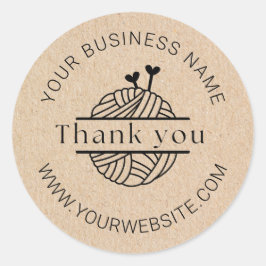 Craft Crochet Business Thank You Packaging Sticker