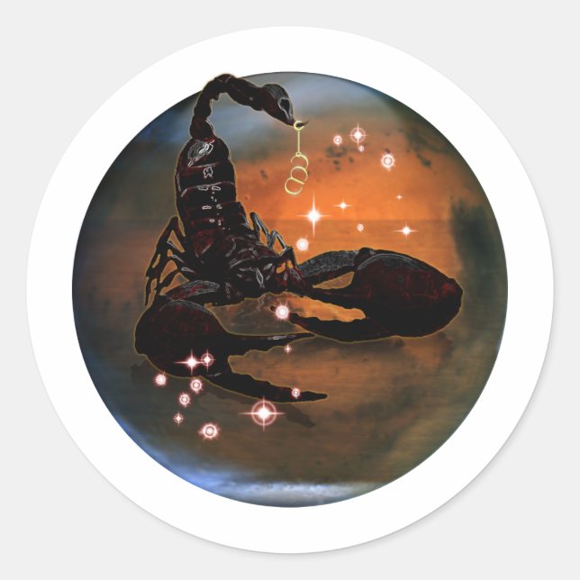 Craft Dungeon Zodiac - Skorpio Runder Aufkleber (Vorderseite)