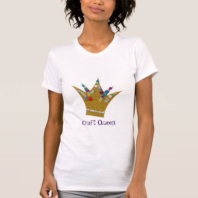 Craft Queen - Verzierter Crown T - Shirt (Vorderseite)