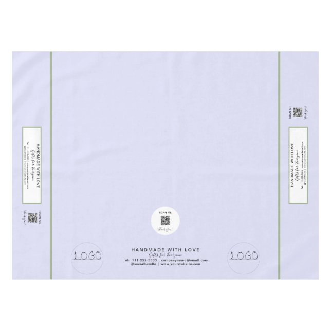 Craft Show Lavender Green 52 x 70 QR Code Tischdecke (Vorderseite (Horizontal))