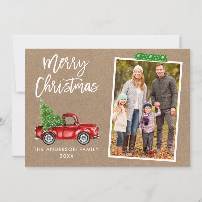 Craft Tape Brush Script Truck Kraft Weihnachten (Vorderseite)