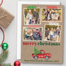 Craft Tape Red Truck Weihnachts Kraft Foto