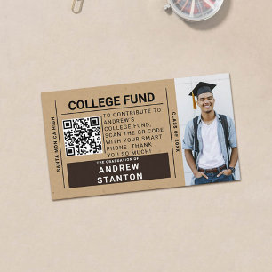 Craft Tartan Kariert Boy Abschluss Uni Fund QR Begleitkarte