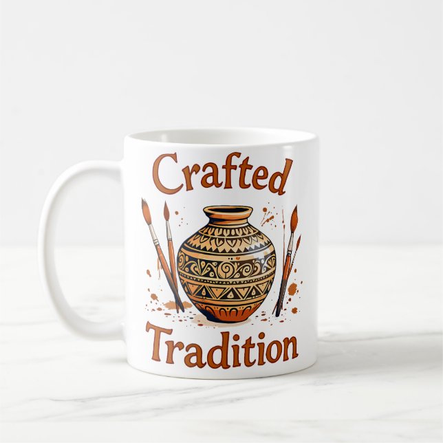Crafted Tradition Cultural Pottery Design Kaffeetasse (Links)