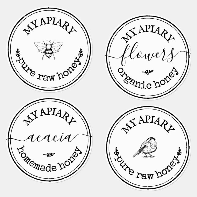 Crafter Business Artist Round Iron Logo Etiketten (Gruppe)