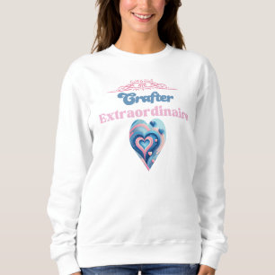 Crafter Extraordinaire Herztypografie Sweatshirt
