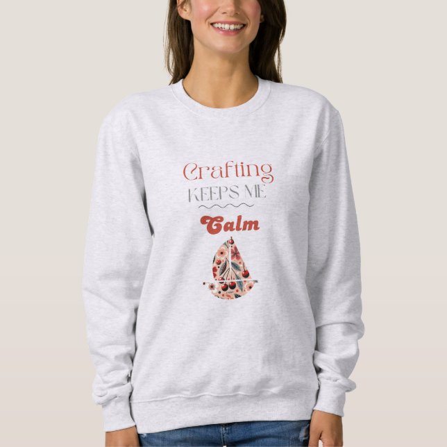 Crafting Behalte mir Calm Cherry Sailboat Sweatshirt (Vorderseite)