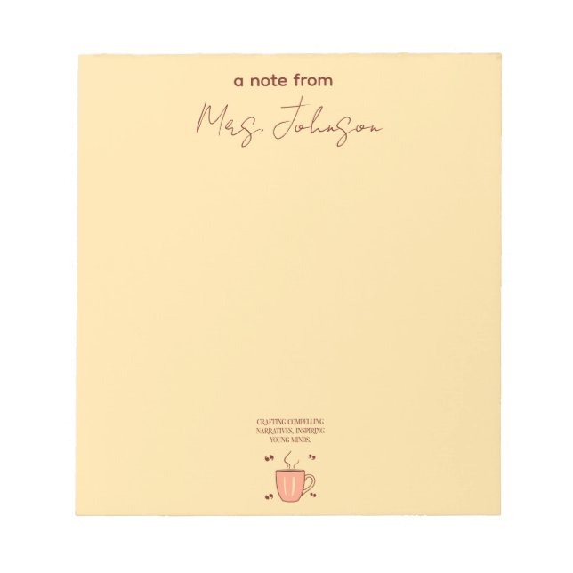 Crafting Compelling Narratives, Inspiring Minds Notizblock (Vorderseite)