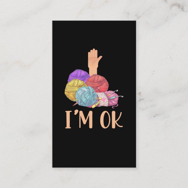 Crafting Crochet süchtig Mutter Tante Yarn Lover Visitenkarte (Vorderseite)