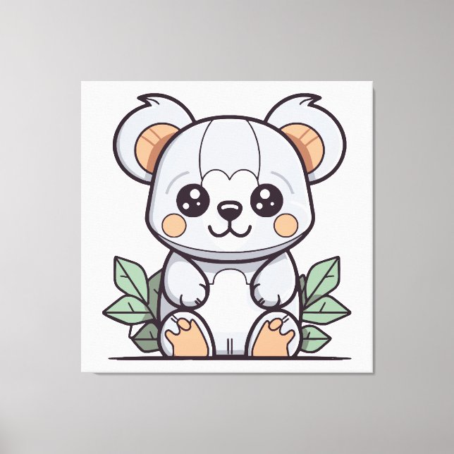 Crafting Kawaii Magic Koala Vector Leinwanddruck (Vorderseite)