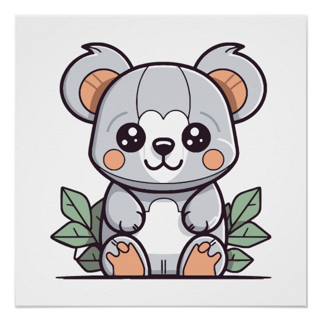 Crafting Kawaii Magic Koala Vector Poster (Vorderseite)