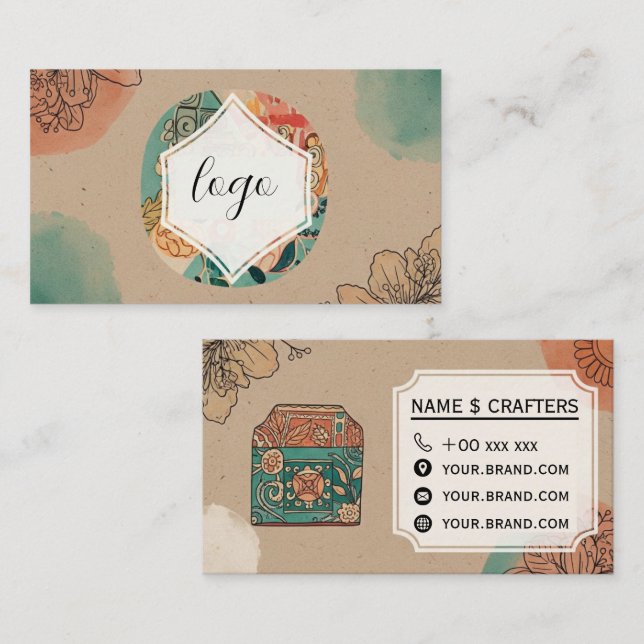 Crafty Brand Business Card Visitenkarte (Vorne/Hinten)