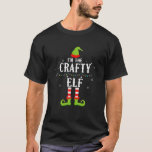 Crafty Elf Christmas Funny Familie Pajama Matching T-Shirt<br><div class="desc">Crafty Elf Weihnachts Funny Familie Pajama Matching Xmas</div>