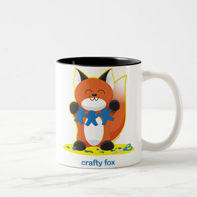 Crafty Fox Zweifarbige Tasse (Rechts)