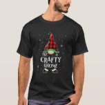 Crafty Gnome Buffalo Kariert Matching Christmas Pa T-Shirt<br><div class="desc">Crafty Gnome Buffalo Kariert Matching Christmas Paja</div>
