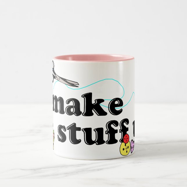 Crafty - ich bilde Material Zweifarbige Tasse (Mittel)
