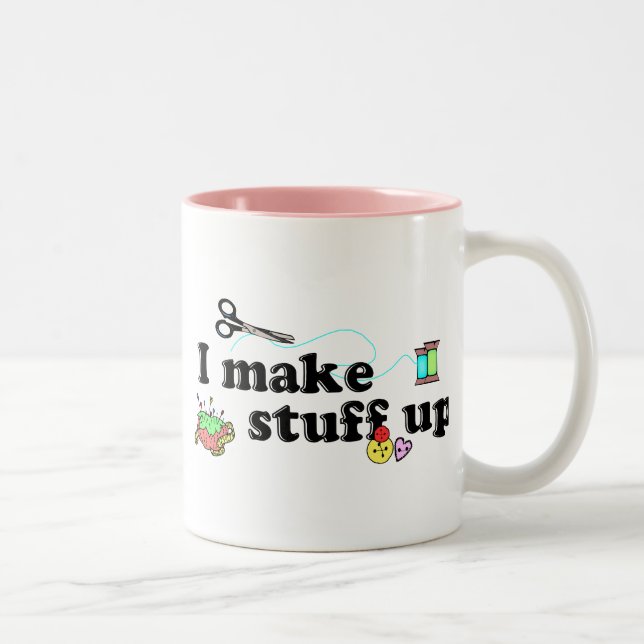 Crafty - ich bilde Material Zweifarbige Tasse (Rechts)