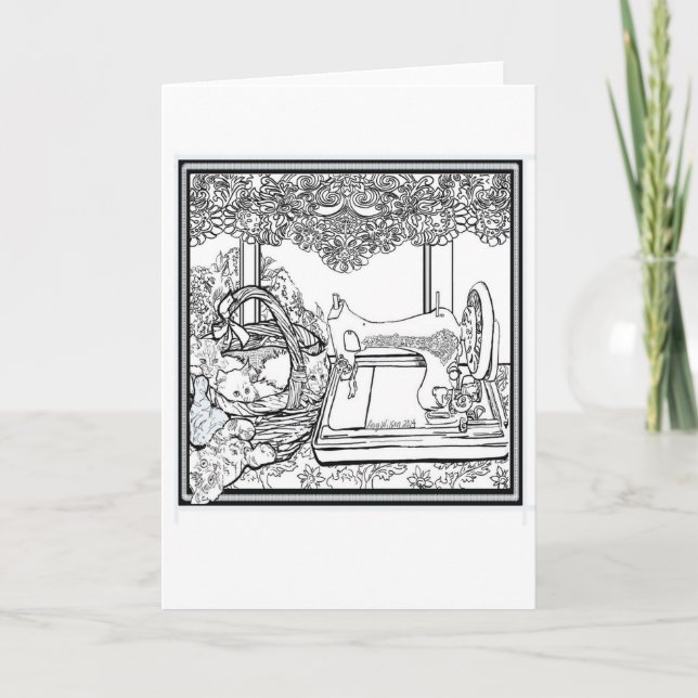 Crafty Kittens Grußkarte von imAGYnationen Karte (Vorderseite)