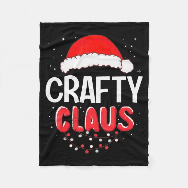 Crafty Santa Claus Christmas Matching Costume  Fleecedecke (Vorderseite)