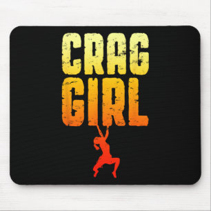 Crag Girl Kletterfels Bouldering Lustiger Klettere Mousepad
