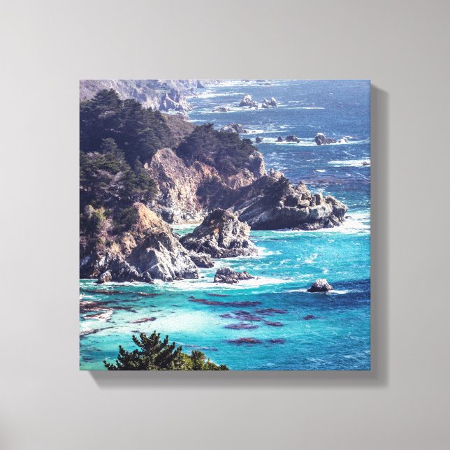 Craggy Coastline of the Sea Canvas Print Leinwanddruck (Vorderseite)