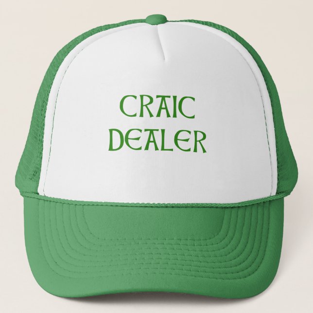 CRAIC DEALER irischer Spaß Truckerkappe (Vorderseite)