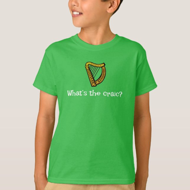 Craic Kid grünes T-Shirt (Vorderseite)