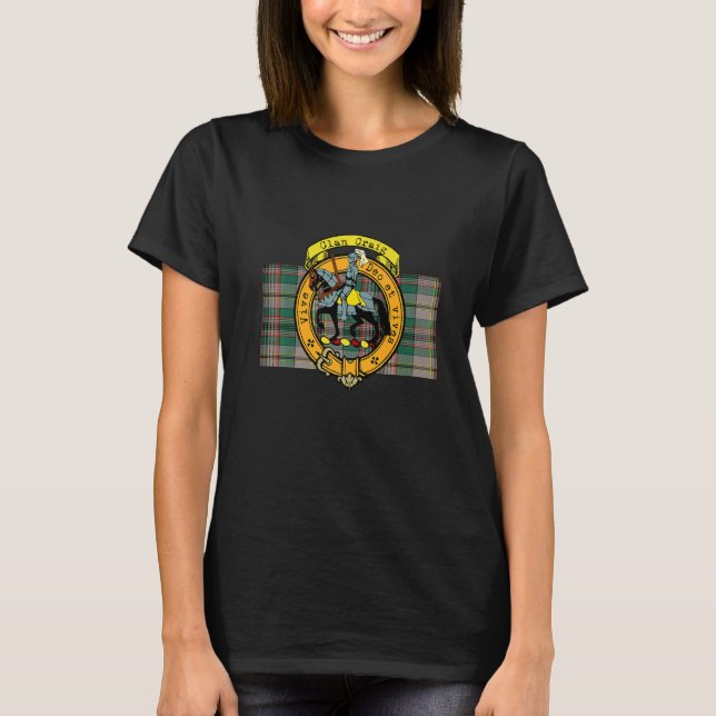 Craig Clan Scottish Wappen und Tartan T-Shirt (Vorderseite)