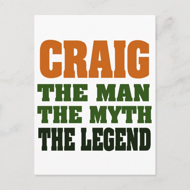 Craig - der Mann, der Mythos, die Legende Postkarte (Vorderseite)