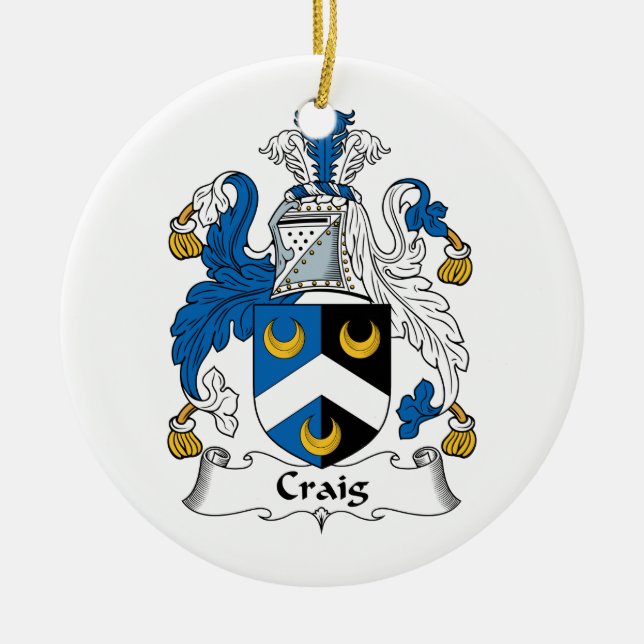 Craig-Familienwappen Keramik Ornament (Vorne)