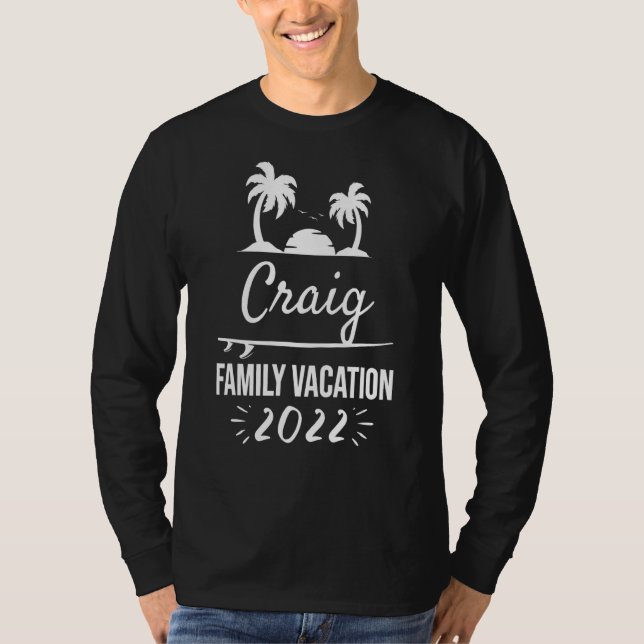 Craig Family Vacation Tropical Group Trip Beach T-Shirt (Vorderseite)