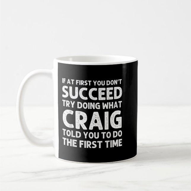 CRAIG Gift Name Personalized Birthday Funny Christ Kaffeetasse (Links)