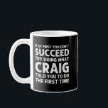 CRAIG Gift Name Personalized Birthday Funny Christ Kaffeetasse<br><div class="desc">CRAIG Geschenkname Personalisiert Geburtstag Funny Christmas Joke</div>