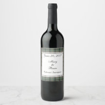 Craig Scottish Wedding Wine Label