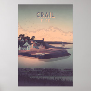 Crail Fife Schottland Seebad Reiseplakat Poster